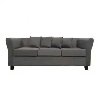 Sommier Center Sillón 3 cuerpos squad ícaro tela chenille gris oscuro oferta