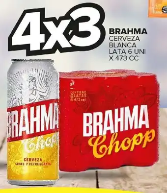 Carrefour Maxi Brahma Cerveza Blanca Lata 6 uni x 473 cc oferta