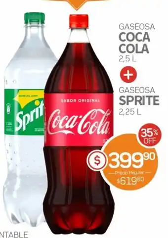 Alvear Coca Cola Gaseosa 2,5 L + Sprite Gaseosa 2,25 L oferta