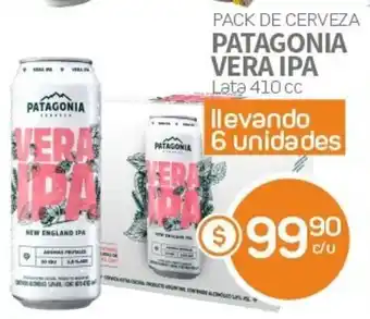 Alvear Patagonia Vera IPA Pack De Cerveza Lata 410 cc 6 unidades oferta