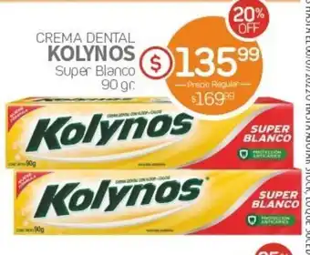 Kolynos Crema Dental Super Blanco 90 gr.