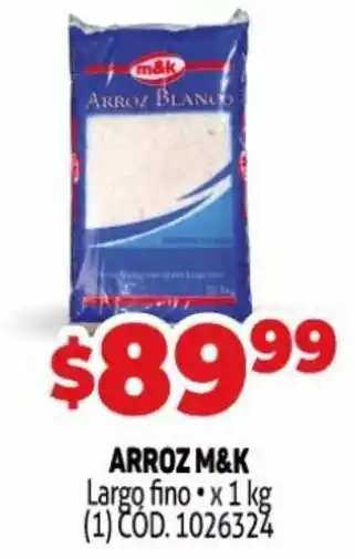 Makro m&k Arroz Largo Fino x 1 kg oferta