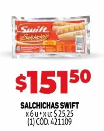 Makro Swift Salchichas x 6 u. oferta
