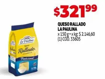 Makro La Paulina Queso Rallado x 150 g oferta