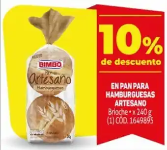 Makro Artesano en Pan Para Hamburguesas Brioche x 240 g oferta