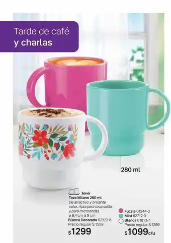 Tupperware Taza Milano 280ml oferta