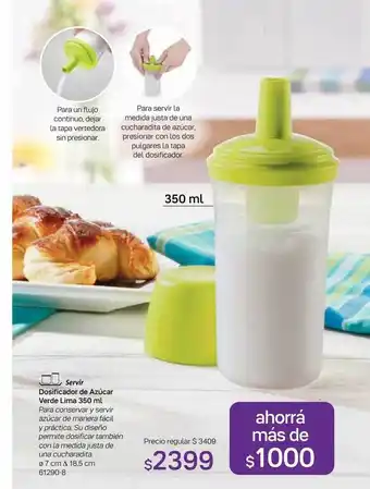 Tupperware Dosificador De Azucar Verde Lima 350ml oferta