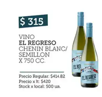 Disco Vino El Regreso Chenin Blanc-Semillon x750 cc oferta