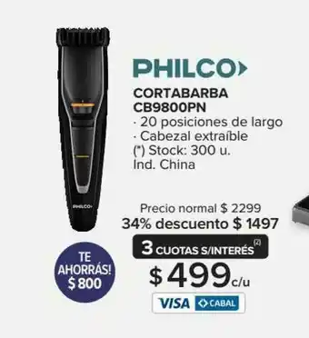 Carrefour Maxi Philco Cortabarba CB9800PN x300 u oferta