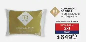 Carrefour Maxi Tex Home Almohada De Fibra 3000 u oferta