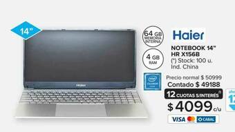 Carrefour Maxi Haier Notebook 14 oferta