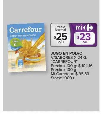 Carrefour Market Jugo En Polvo V Sabores oferta
