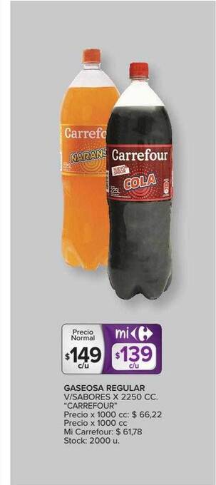 Carrefour Market Gaseosa Regular V Sabores oferta