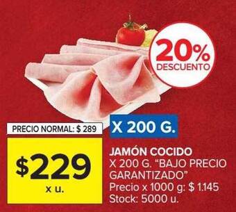 Carrefour Market Jamón Cocido oferta