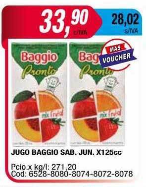 Maxiconsumo Jugo Baggio Sab Jun oferta