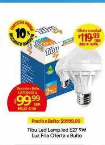 Medamax Tibu Led Lamp Led E27 9w Luz Fria oferta