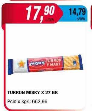 Maxiconsumo Turron Misky oferta