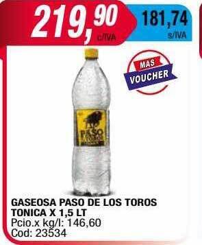 Maxiconsumo Gaseosa Paso De Los Toros Tonica oferta