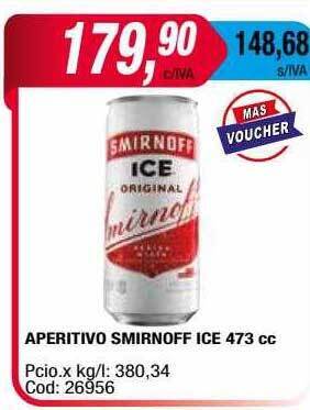 Maxiconsumo Aperitivo Smirnoff Ice oferta