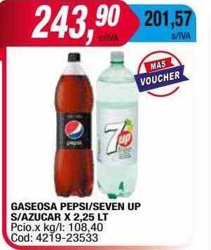 Maxiconsumo Gaseosa Pepsi Seven Up S Azucar oferta