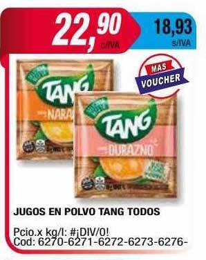 Maxiconsumo Jugos En Polvo Tang Todos oferta