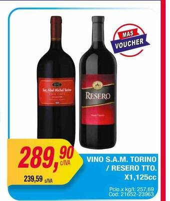 Maxiconsumo Vino S.a.m. Torino Resero Tto oferta