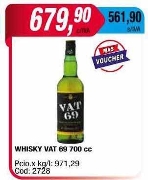 Maxiconsumo Whisky Vat 69 oferta