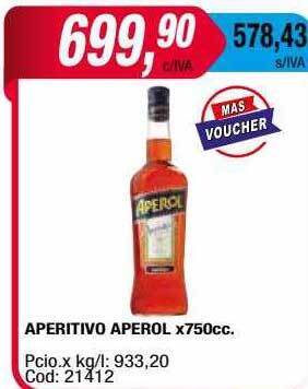 Maxiconsumo Aperitivo Aperol oferta
