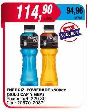 Maxiconsumo Energiz Powerade oferta