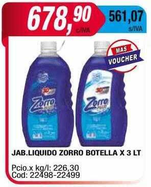 Maxiconsumo Jab Liquido Zorro Botella oferta