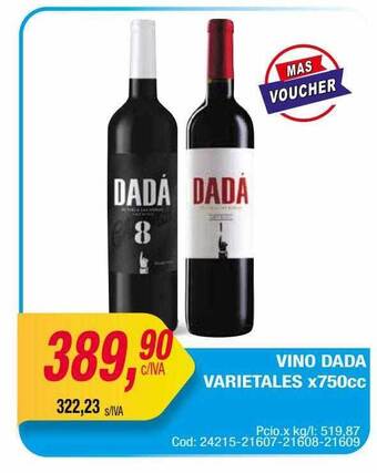 Maxiconsumo Vino Dada Varietales oferta