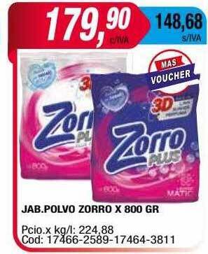 Maxiconsumo Jab Polvo Zorro oferta