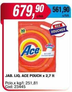 Maxiconsumo Jab Liq Ace Pouch oferta