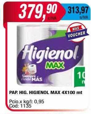 Maxiconsumo Pap Hig Higienol Max oferta