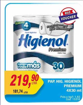 Maxiconsumo Pap Hig Higienol Premium oferta