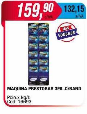 Maxiconsumo Maquina Prestobar 3fil C Band oferta