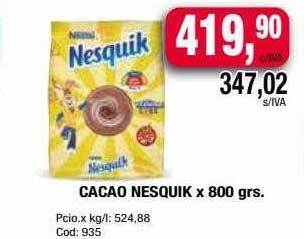 Maxiconsumo Cacao Nesquik oferta