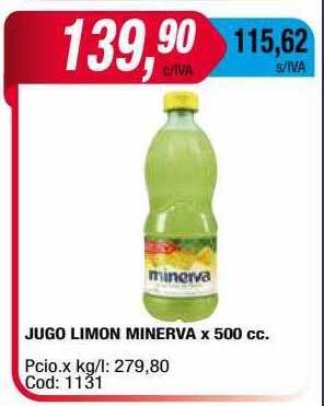 Maxiconsumo Jugo Limon Minerva oferta