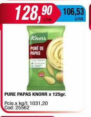 Maxiconsumo Pure Papas Knorr oferta