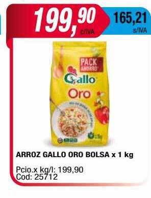 Maxiconsumo Arroz Gallo Oro Bolsa oferta