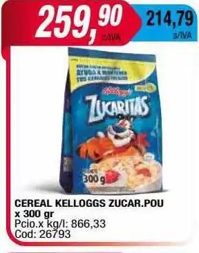 Maxiconsumo Cereal Kelloggs Zucar Pou oferta