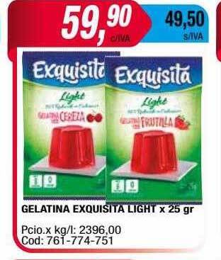 Maxiconsumo Gelatina Exquisita Light oferta