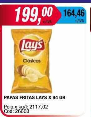 Maxiconsumo Papas Fritas Lays oferta