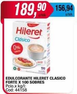 Maxiconsumo Edulcorante Hileret Clasico Forte oferta