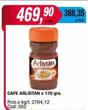 Maxiconsumo Cafe Arlistan oferta