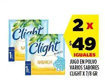 Supermercados Toledo Jugo En Polvo Varios Sabores Clight oferta