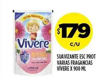 Supermercados Toledo Suavizante Esc Prot Varias Fragancias Vivere oferta