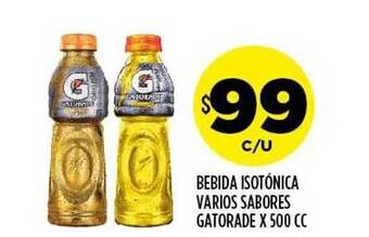 Supermercados Toledo Bebida Isotónica Varios Sabores Gatorade oferta