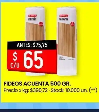 Changomas Fideos acuenta 500 gr. oferta