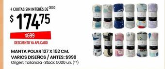 Changomas Manta polar 127 x 152 cm oferta